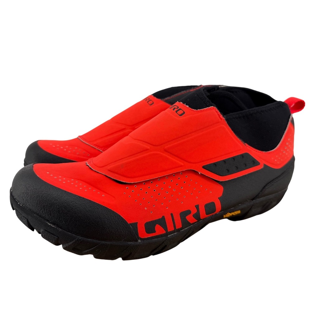 Giro Alpineduro Mens Mountain Bike Shoes Red Black Vibram Sole SPD Compatible